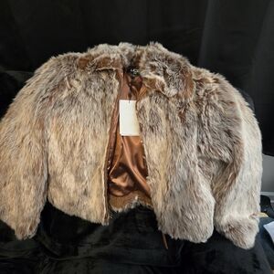UGG Faux Fur Jacket in Brown